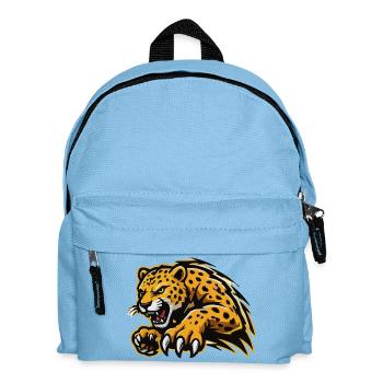 Wilder Leopardenangriff - Kinder Rucksack - Hellblau - Vorne