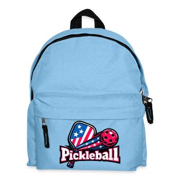 Drapeau patriotique de pickleball qui éclate - Sac à dos Enfant - bleu clair - Devant