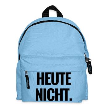 Heute nicht. - Kinder Rucksack - Hellblau - Vorne