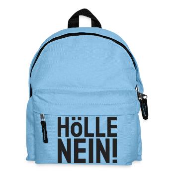 HÖLLE NEIN ! - Anthrazit - Kinder Rucksack - Hellblau - Vorne