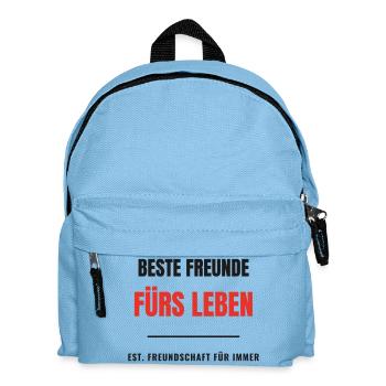Beste Freunde fürs Leben Freundschaft Spruch BFF - Kinder Rucksack - Hellblau - Vorne