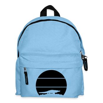 Alligator Sunset Retro Reptiles - Sac à dos Enfant - bleu clair - Devant