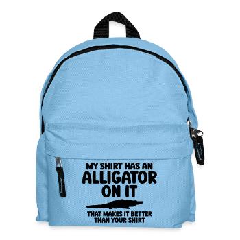 Funny Alligator Statement - Kids' Backpack - light blue - Front