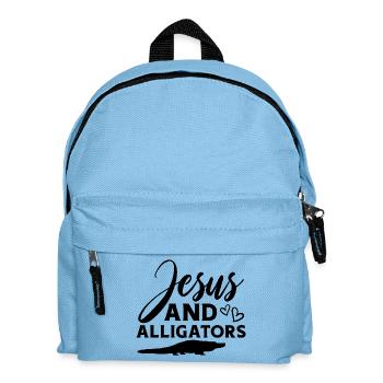 Jesus Alligatoren - Kinder Rucksack - Hellblau - Vorne
