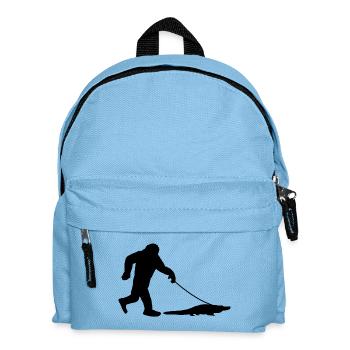 Bigfoot mit Alligator - Kinder Rucksack - Hellblau - Vorne