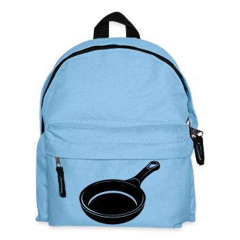 Gusseiserne Pfanne - Kinder Rucksack - Hellblau - Vorne