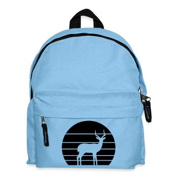 Antelope Retro Silhouette – Safari Animal Motif - Kids' Backpack - light blue - Front