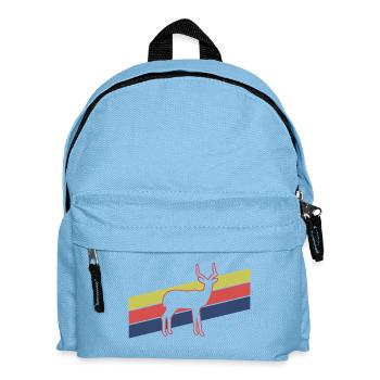 Antelope Retro Stripes – Safari Wildlife - Kids' Backpack - light blue - Front