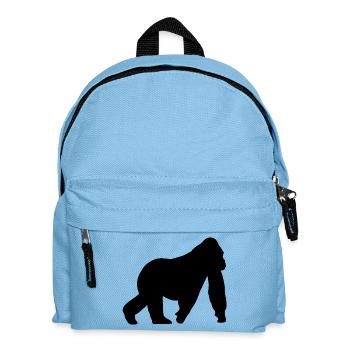 Affe - Kinder Rucksack - Hellblau - Vorne