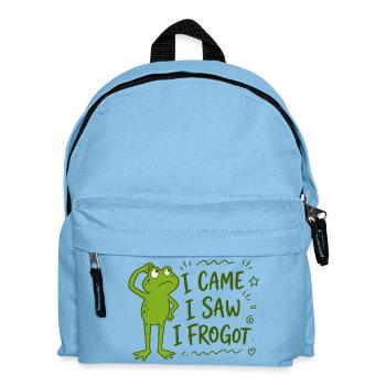 Frosch - I came I saw I frogot why I came - Kinder Rucksack - Hellblau - Vorne