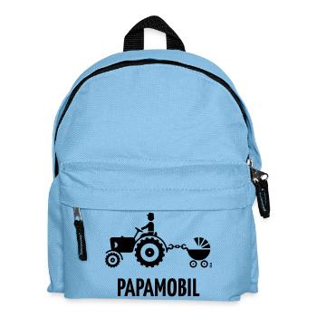 Papamobil (Trecker Und Kinderwagen / Black) - Kinder Rucksack - Hellblau - Vorne