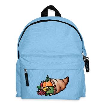 Aquarell Cornucopia Harvest - Kinder Rucksack - Hellblau - Vorne
