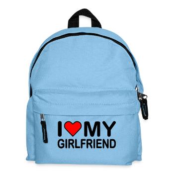 I love my girlfriend - Kinder Rucksack - Hellblau - Vorne