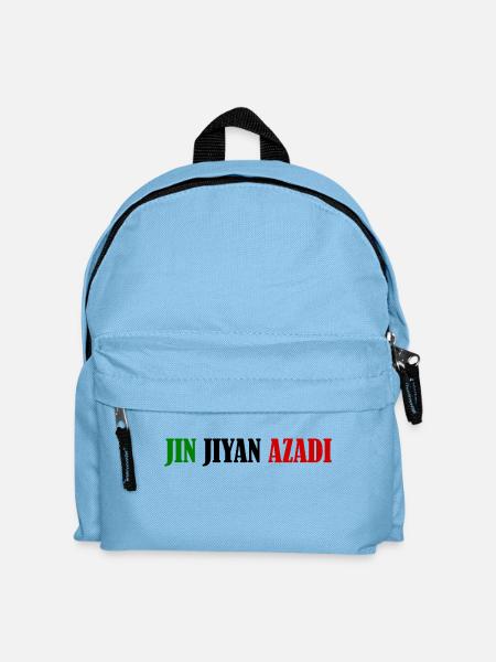 jin jiyan azadi women life freedom - Kinder Rucksack - Hellblau