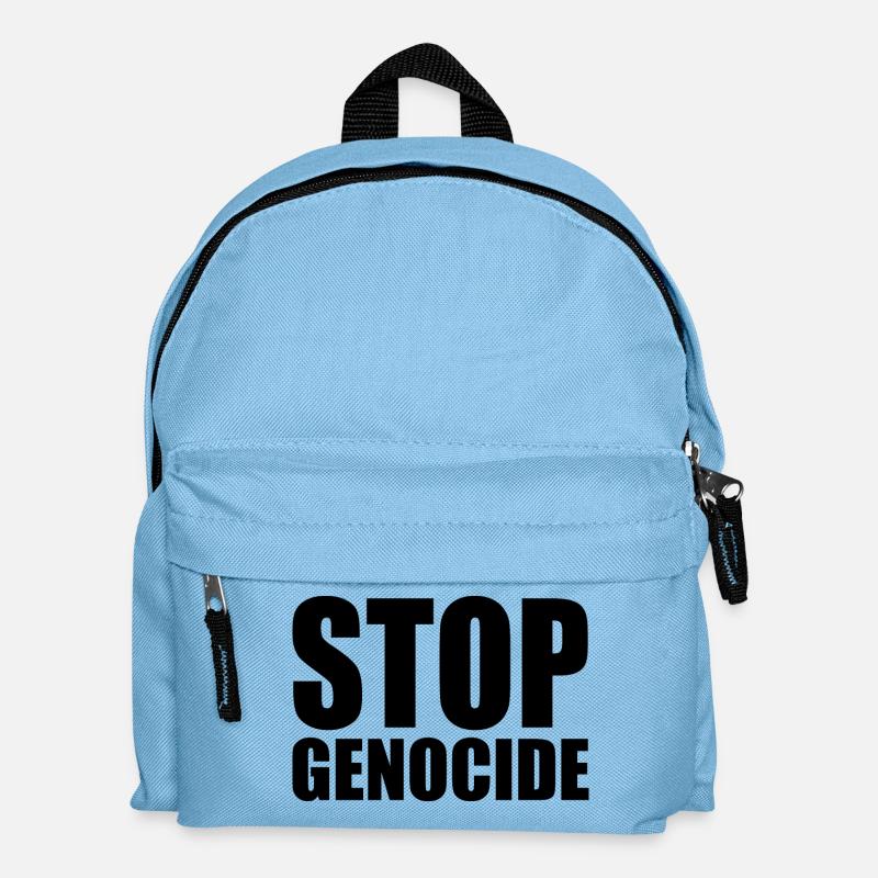 Stop genocide - Kinder Rucksack - Hellblau