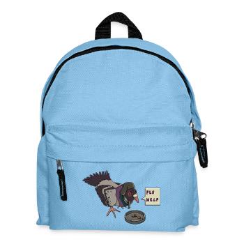 Traurige Taube - Kinder Rucksack - Hellblau - Vorne