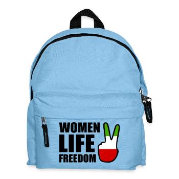 Women life freedom iran - Kinder Rucksack - Hellblau - Vorne