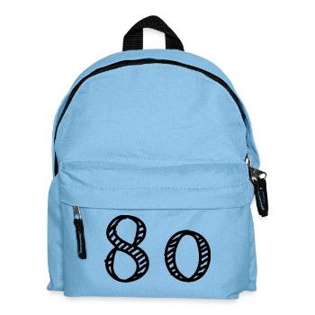 80. 80 JAHRE. 80-JÄHRIGES JUBILÄUM. 80. GEBURTSTAG. - Kinder Rucksack - Hellblau - Vorne