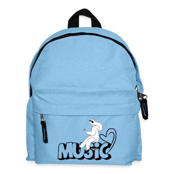 Love Music - Minimalistisches Design - Kinder Rucksack - Hellblau - Vorne