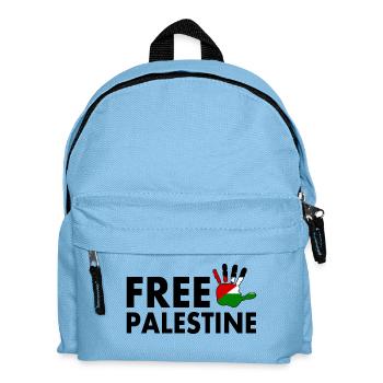 Free palestine - Kinder Rucksack - Hellblau - Vorne