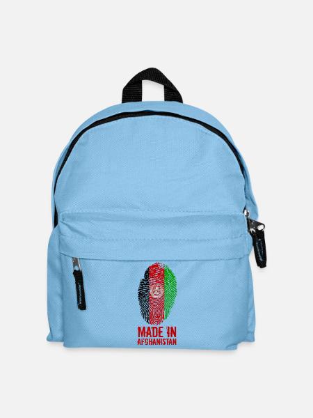Made in Afghanistan / Gemacht in Afghanistan - Kinder Rucksack - Hellblau