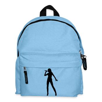 Singer and Dancer Silhouette vector design - Kids' Backpack - light blue - Front