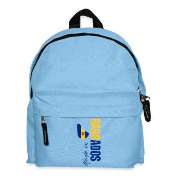 Made in Barbados, vertical design - Kids' Backpack - light blue - Front