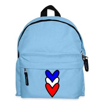 HEART. HEARTS. VALENTINE'S DAY. LOVE. LOVE. COUPLE. - Kids' Backpack - light blue - Front
