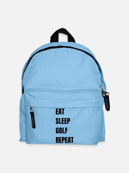 Eat Sleep Golf Repeat - Kinder Rucksack - Hellblau