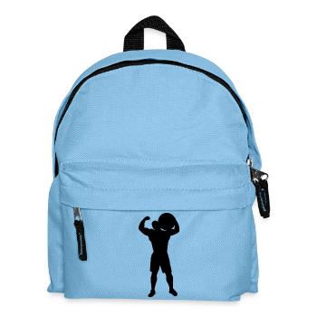 Symbole Strongman Icône de musculation Logo de Stone Lifting - Sac à dos Enfant - bleu clair - Devant