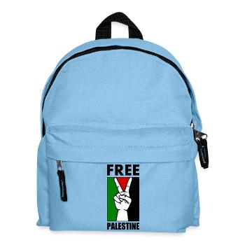 Free palestine - Kinder Rucksack - Hellblau - Vorne