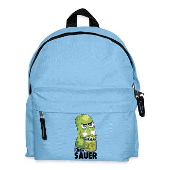 Ich bin sauer Gurke frustriert Statement - Kinder Rucksack - Hellblau - Vorne