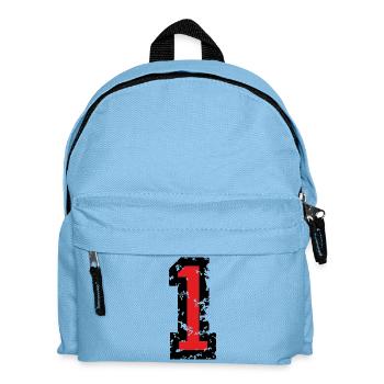 Le numéro une- No. 1 (deux couleurs) rouge - Sac à dos Enfant - bleu clair - Devant