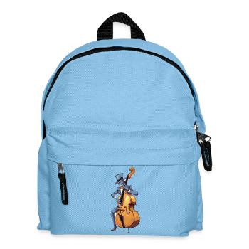 Blue Jazz-Bassmeister im Zylinder - Kinder Rucksack - Hellblau - Vorne