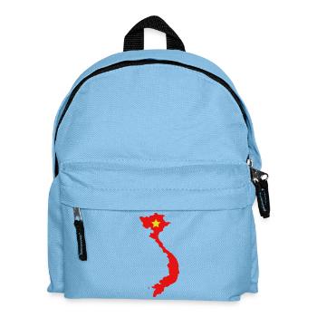 Vietnam map with flag - Kids' Backpack - light blue - Front