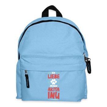 I love my Akita Inu - Kids' Backpack - light blue - Front
