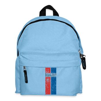 Rally Team in EN, IT, ES und klassischen Stripes - Kinder Rucksack - Hellblau - Vorne
