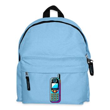 90s Phones - We Had Snake, No Apps - Kids' Backpack - light blue - Front