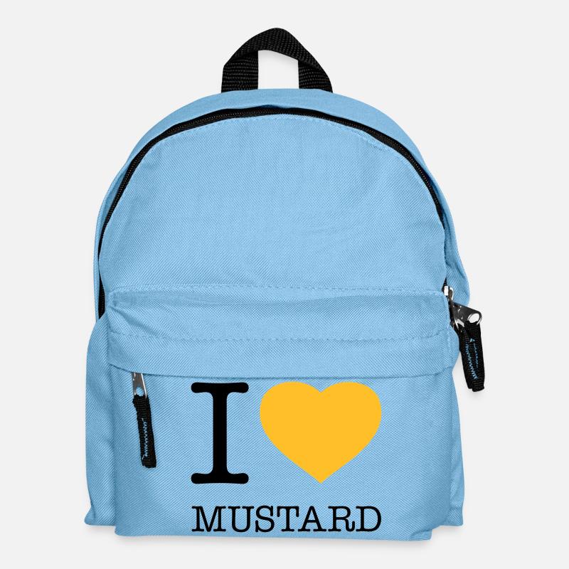 I LOVE MUSTARD Senf Wurst - Kinder Rucksack - Hellblau