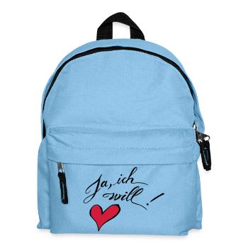 Ja, ich will! - Kinder Rucksack - Hellblau - Vorne