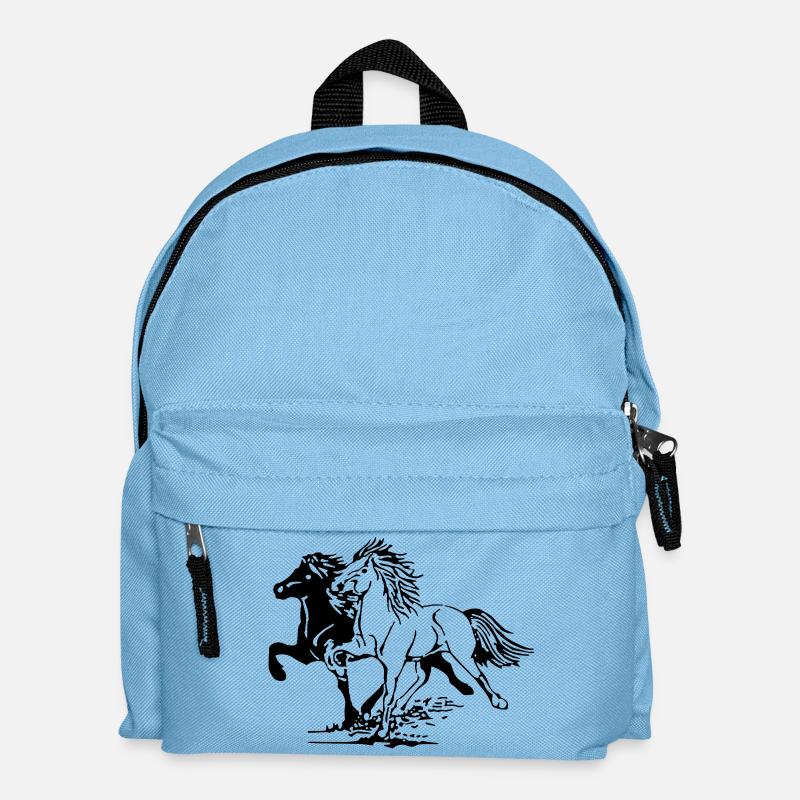 Wild Horses - Kids' Backpack - light blue