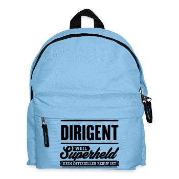 Superheld Dirigent - Kinder Rucksack - Hellblau - Vorne