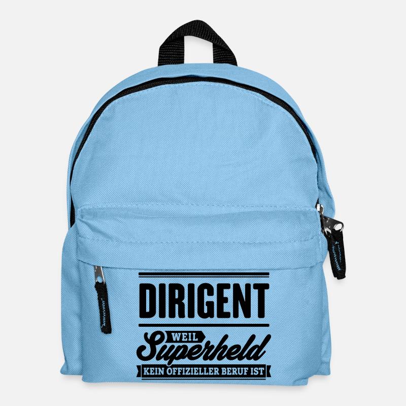 Superheld Dirigent - Kinder Rucksack - Hellblau