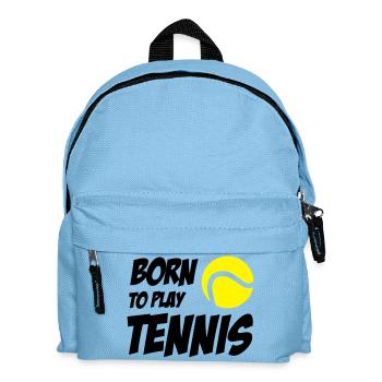 Born to play Tennis - Kinder Rucksack - Hellblau - Vorne