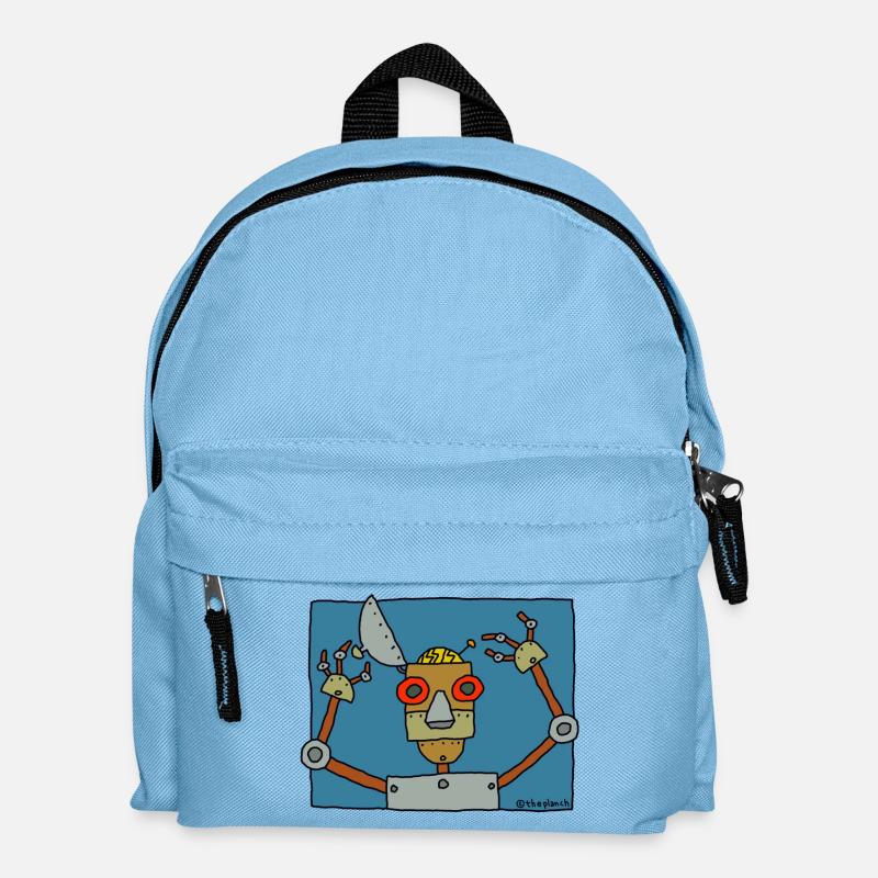 der Roboter - Kinder Rucksack - Hellblau