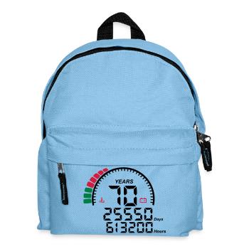 compteur anniversaire years ans 70 - Sac à dos Enfant - bleu clair - Devant
