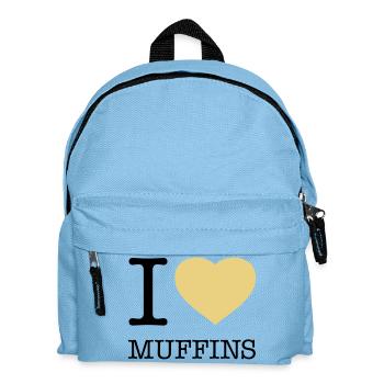 I LOVE MUFFINS - Kids' Backpack - light blue - Front