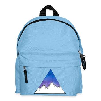 Mountains in the triangle on a violet / blue background - Kids' Backpack - light blue - Front