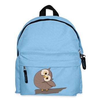 Uhu Eule Comic - Kinder Rucksack - Hellblau - Vorne