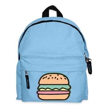 Burger Illustration - Kids' Backpack - light blue - Front